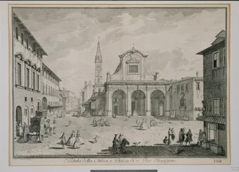 Uitzicht op de kerk van San Pier Maggiore, Florence